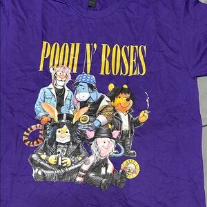 Purple Pooh N' Roses Graphic Tee
